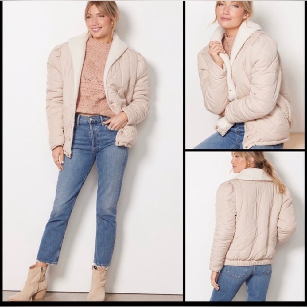 Blank NYC Warm Hearts Quilted Sherpa Jacket - Picture 3 of 8